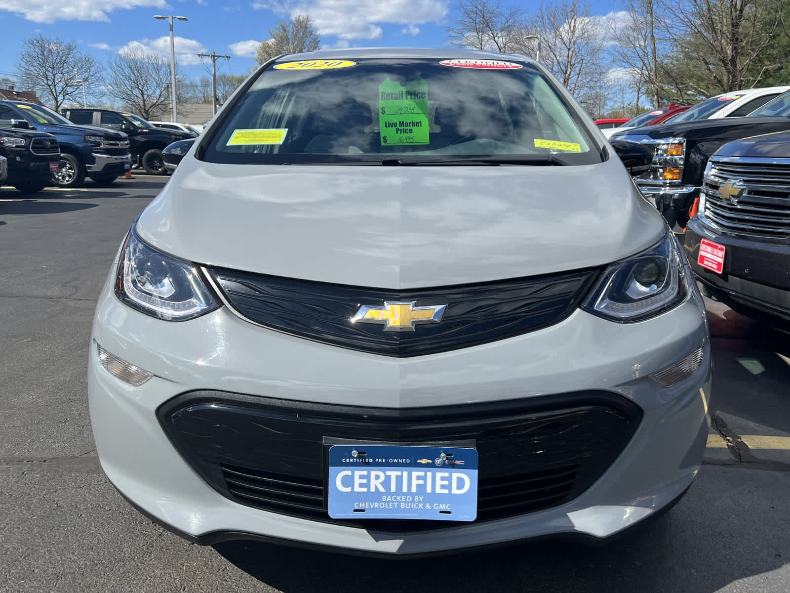 Certified 2020 Chevrolet Bolt EV LT with VIN 1G1FY6S05L4141686 for sale in Framingham, MA