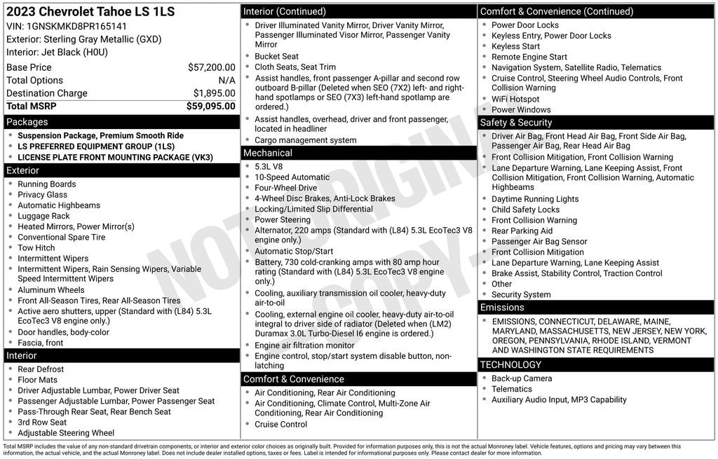 Used 2023 Chevrolet Tahoe LS SUV