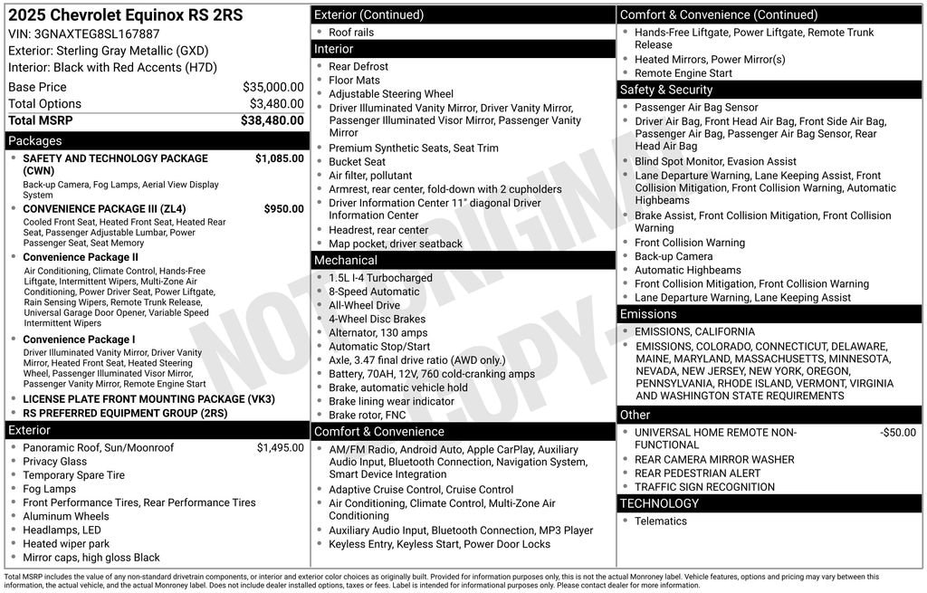 Used 2025 Chevrolet Equinox RS SUV