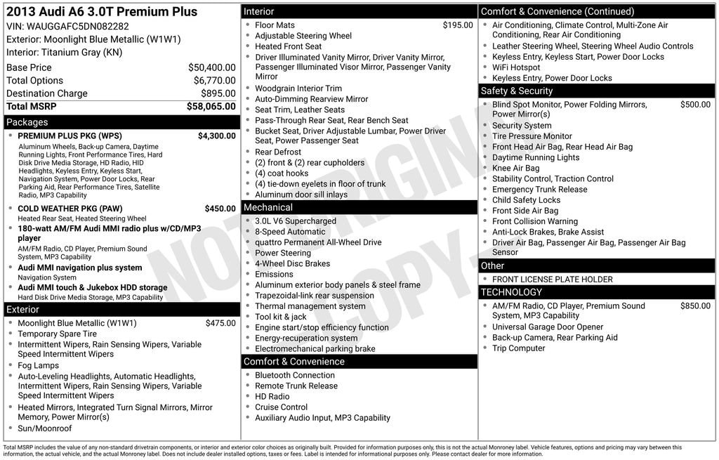 2013 Audi A6 Premium