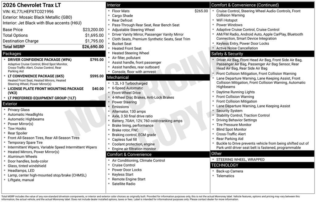 2026 Chevrolet Trax LT