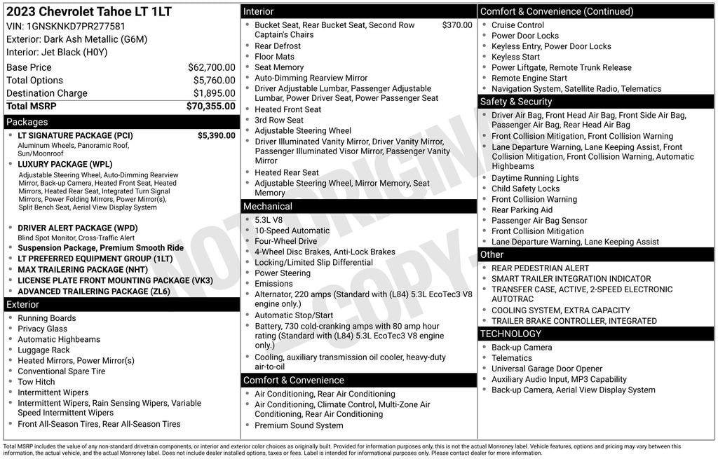 2023 Chevrolet Tahoe LT's photo