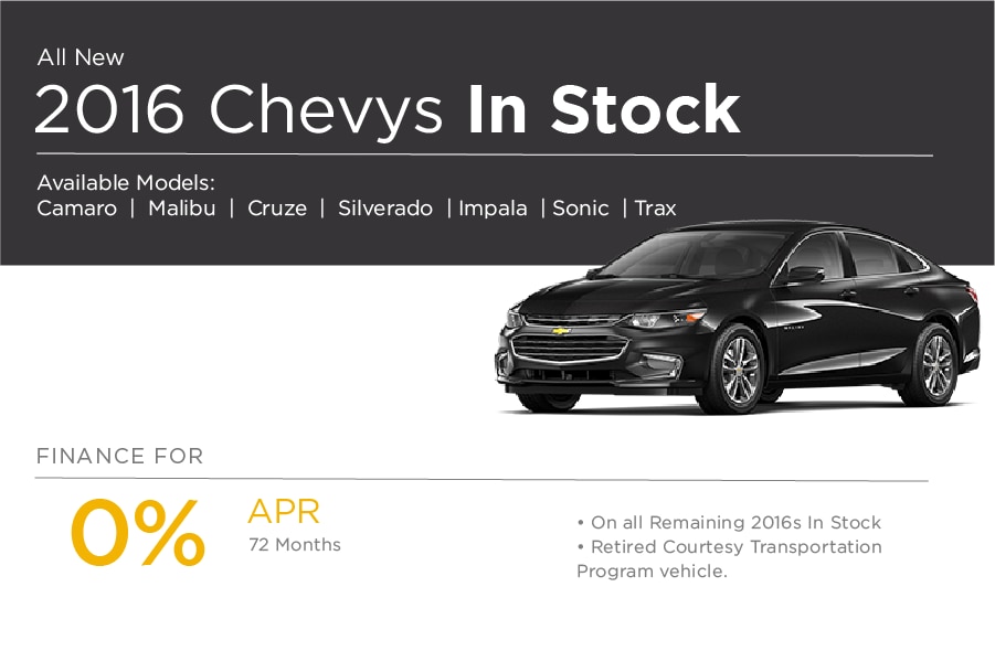 All New 2016 Chevrolet Special Offer