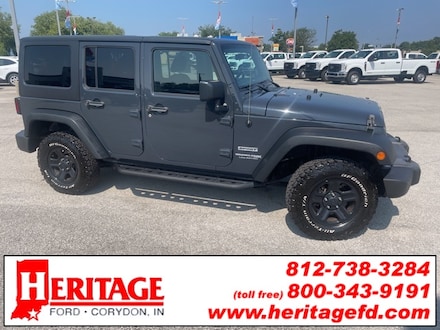 Featured Used 2018 Jeep Wrangler JK Unlimited Sport 4x4 SUV 1C4BJWDG2JL836361 for Sale near Louisville, KY