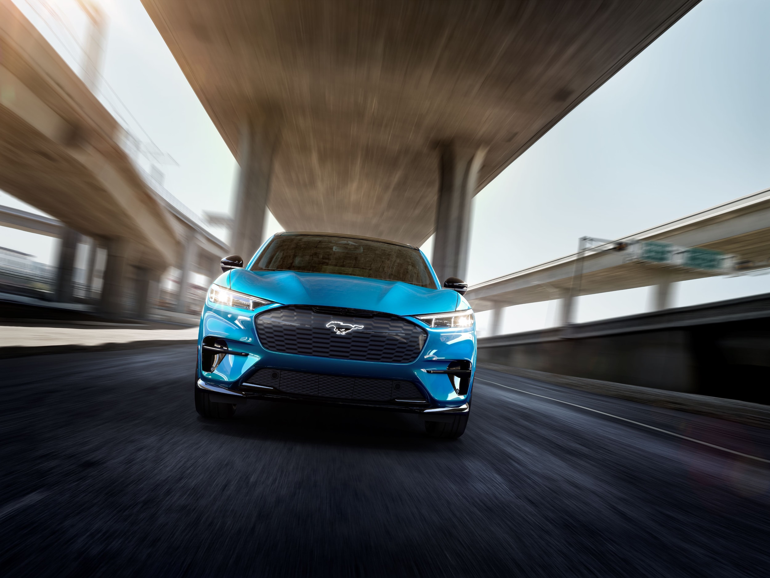 Blue Mach-E Highway Front shot.jpg