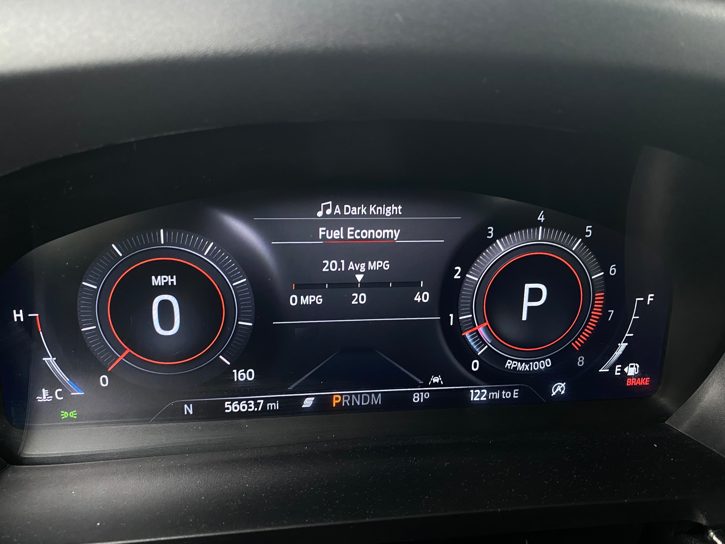 2023 Ford Explorer ST digital instrument cluster