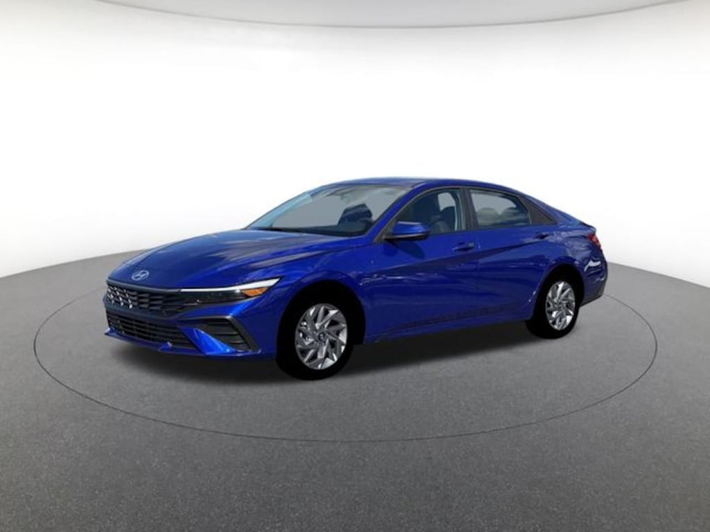 New 2026 Hyundai Elantra Hybrid Blue Sedan