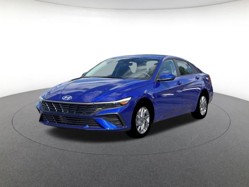 New 2026 Hyundai Elantra Hybrid Blue Sedan