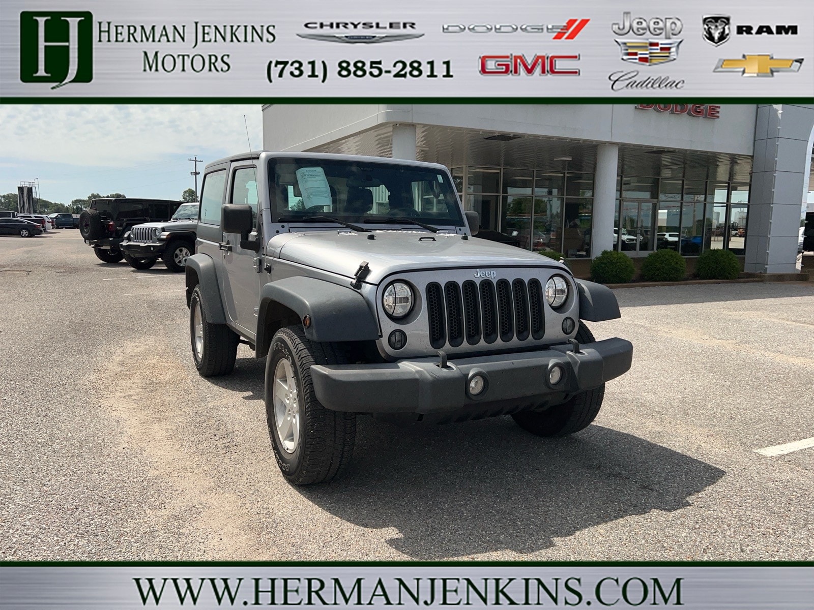 Used 2018 Jeep Wrangler JK Sport S with VIN 1C4GJWAG0JL923993 for sale in Union City, TN