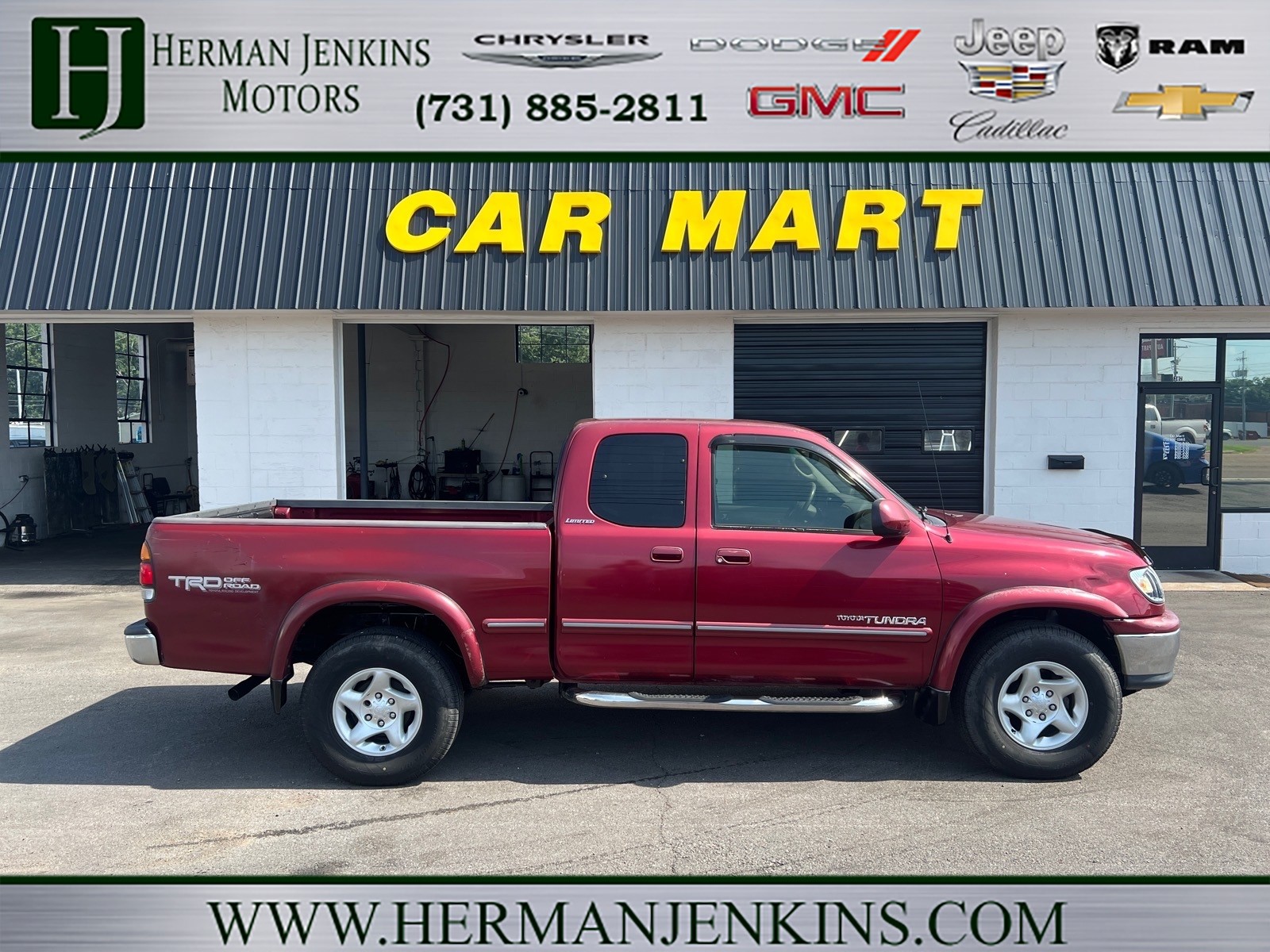 Used 2001 Toyota Tundra Limited with VIN 5TBBT48161S167684 for sale in Union City, TN
