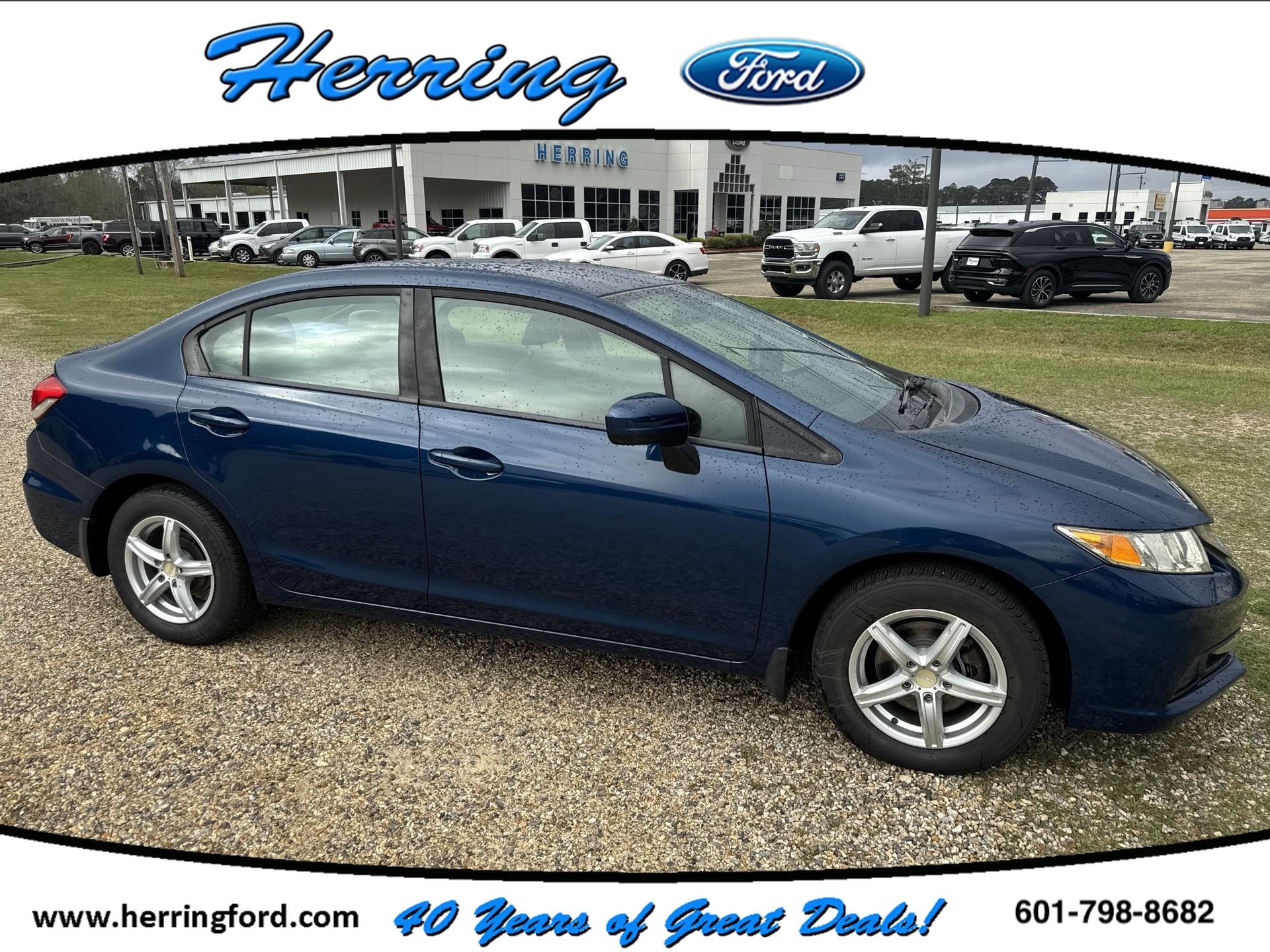 Used 2014 Honda Civic LX with VIN 19XFB2F56EE014194 for sale in Picayune, MS