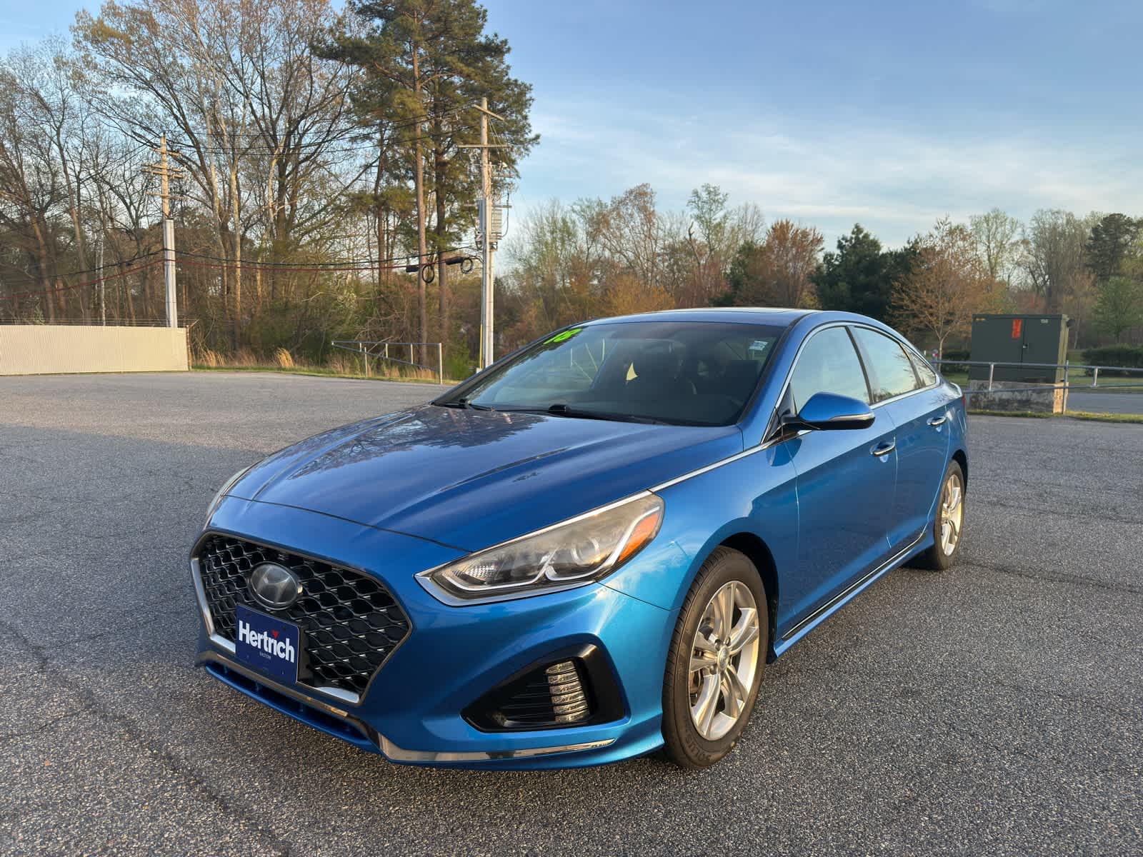 Blue 2018 Hyundai Sonata Sport FWD Sedan Front-Wheel Drive Automatic