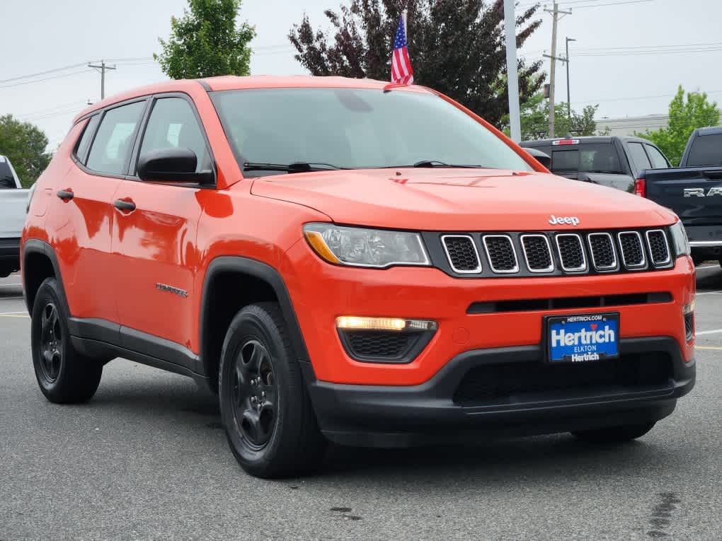 Used 2021 Jeep Compass Sport with VIN 3C4NJDAB4MT551986 for sale in Elkton, MD