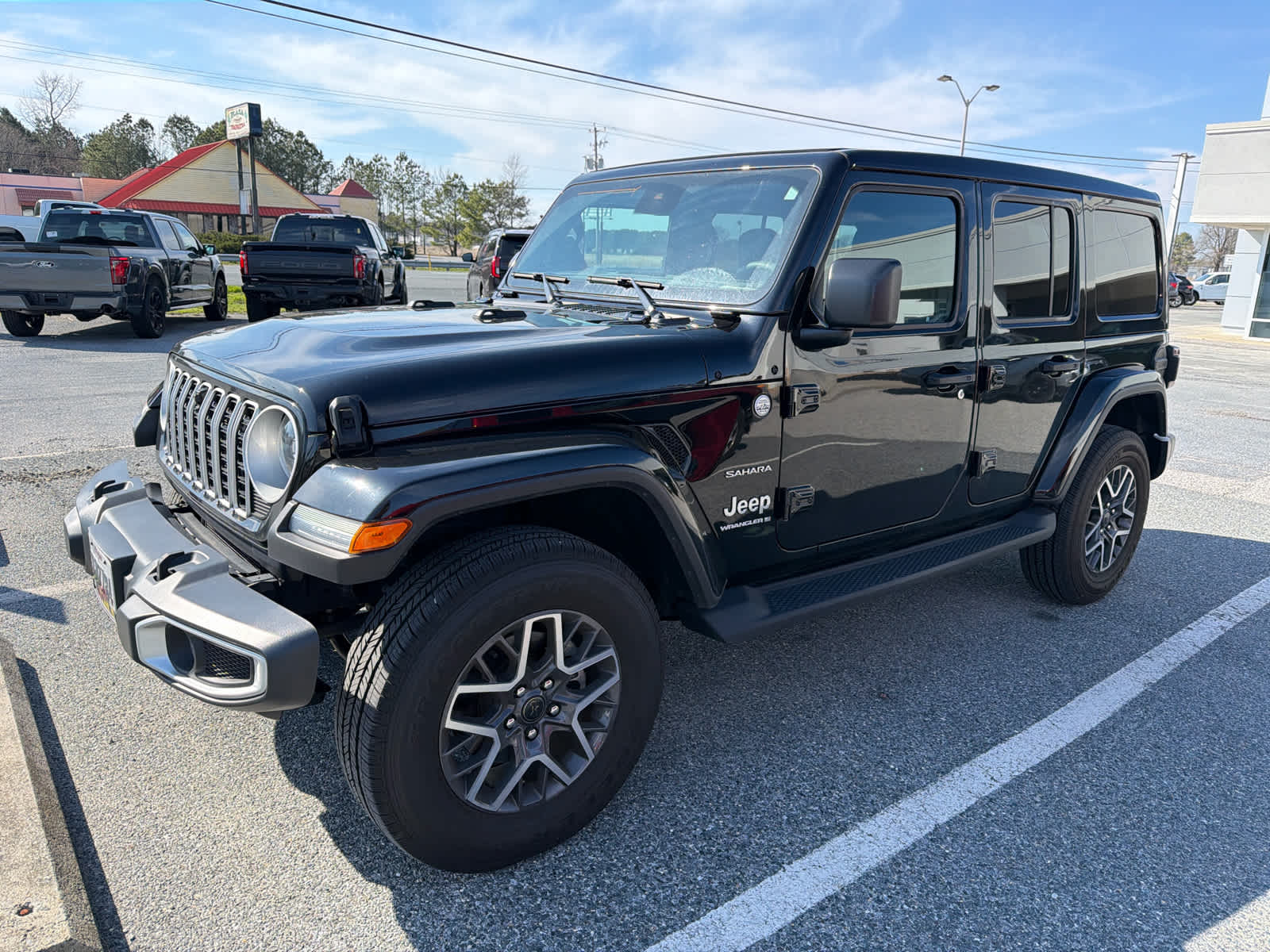 Black Clearcoat 2024 Jeep Wrangler Sahara 4-Door 4WD SUV / Crossover Four-Wheel Drive Automatic