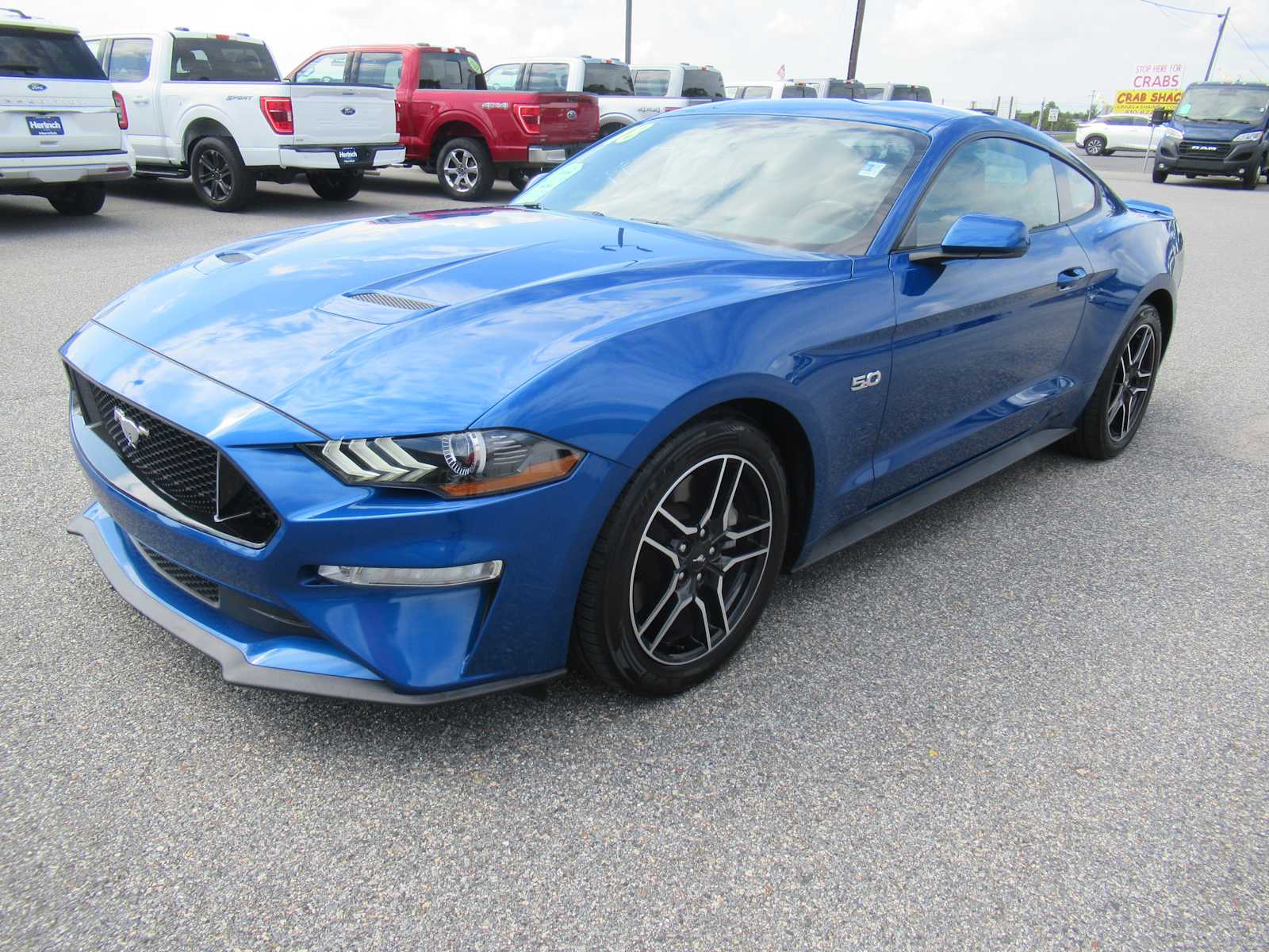 Lightning Blue 2018 Ford Mustang Coupe Rear-Wheel Drive Manual
