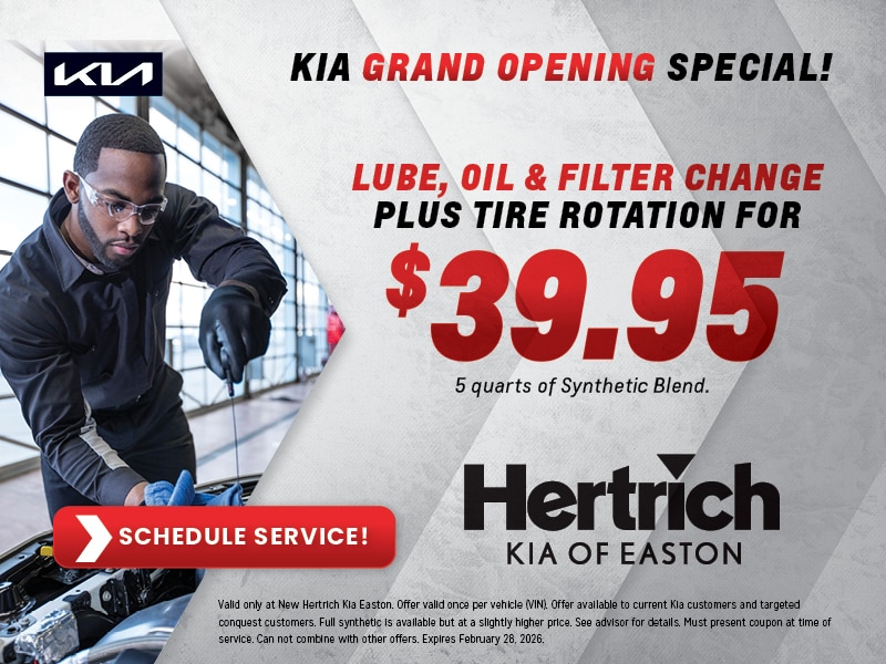 Kia Grand Opening Oil Change Special, Easton, MD
