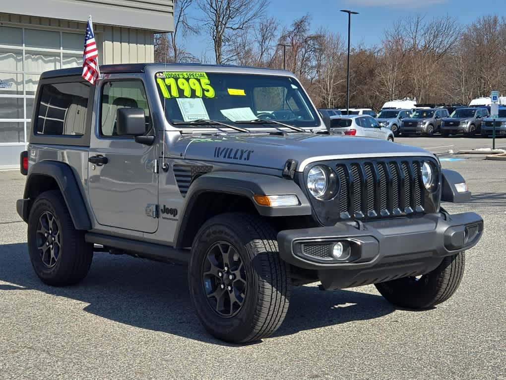 Used 2021 Jeep Wrangler Willys Sport with VIN 1C4GJXAN5MW712957 for sale in Elkton, MD