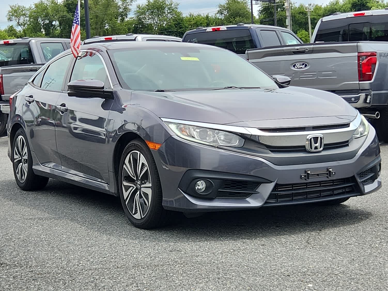 Used 2018 Honda Civic EX-L with VIN 2HGFC1F7XJH640467 for sale in Elkton, MD