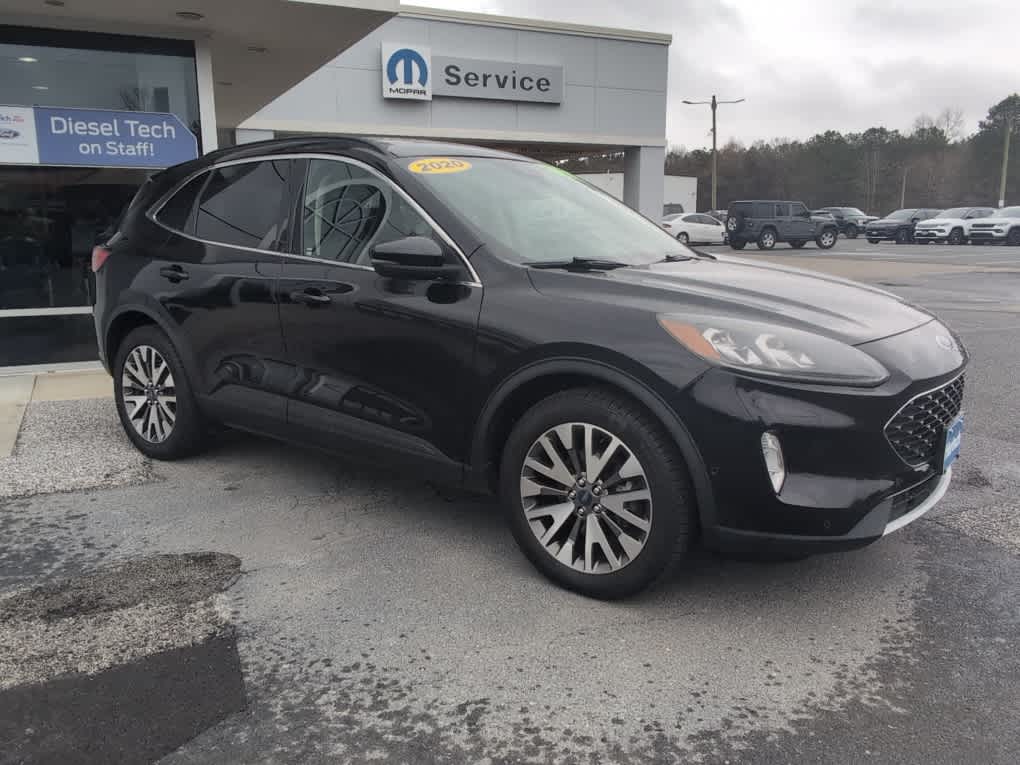 Agate Black Metallic 2020 Ford Escape Hybrid Titanium AWD SUV / Crossover All-Wheel Drive Continuously Variable Transmission