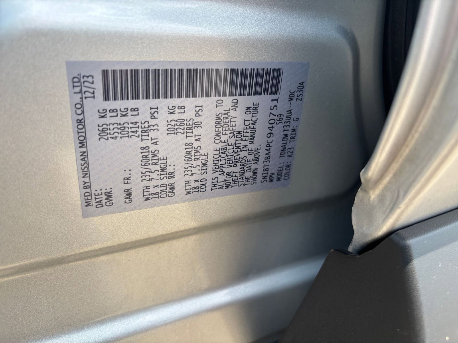 2023 Nissan Rogue SV 24