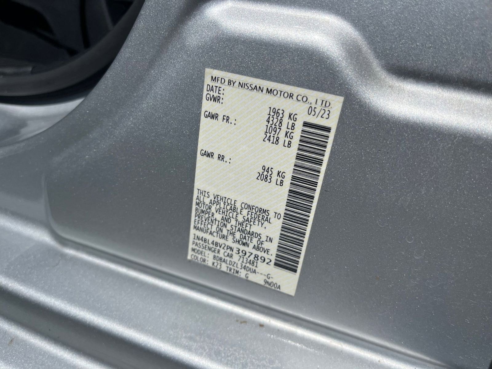 2023 Nissan Altima S 9