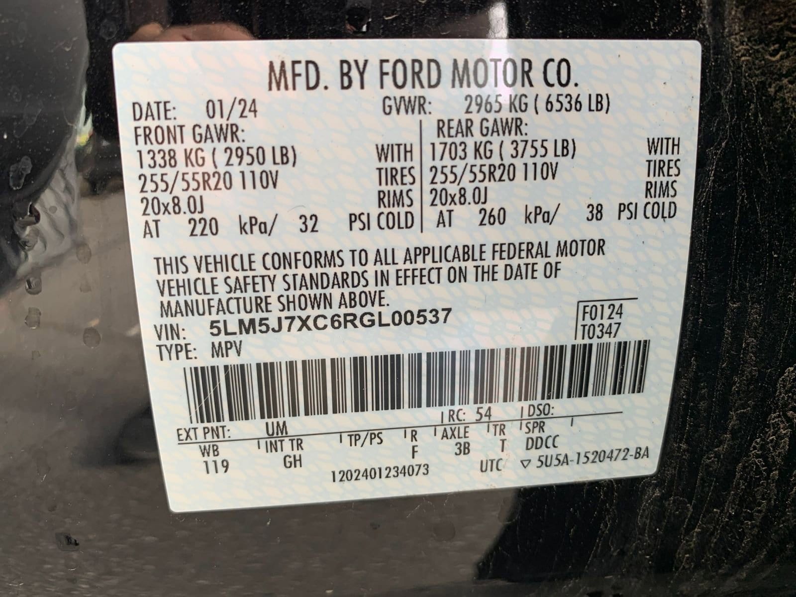 Thumbnail: 2024 Lincoln Aviator - 32