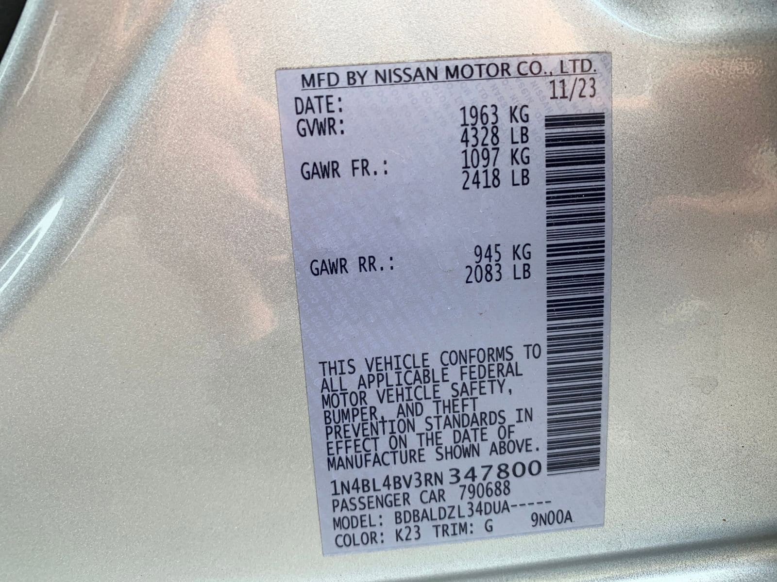 2024 Nissan Altima S 27