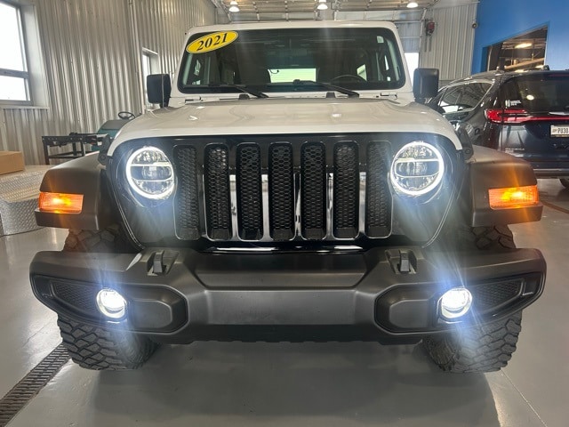 Used 2021 Jeep Wrangler Unlimited Willys with VIN 1C4HJXDNXMW600610 for sale in Bluffton, IN