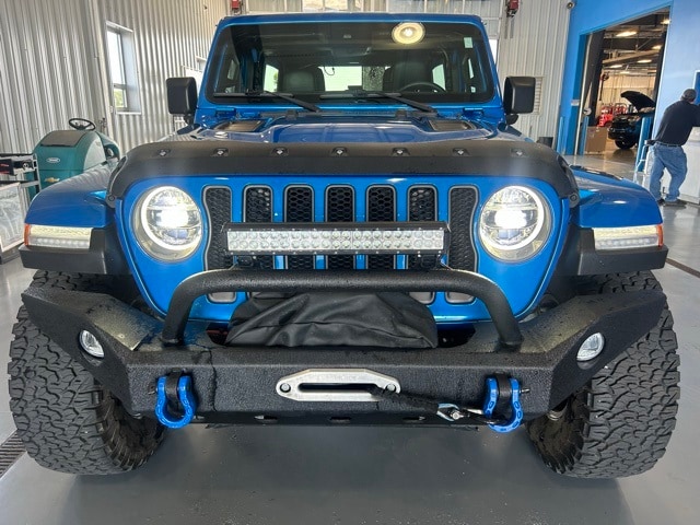 Used 2021 Jeep Wrangler Unlimited Rubicon with VIN 1C4JJXFG4MW855110 for sale in Bluffton, IN