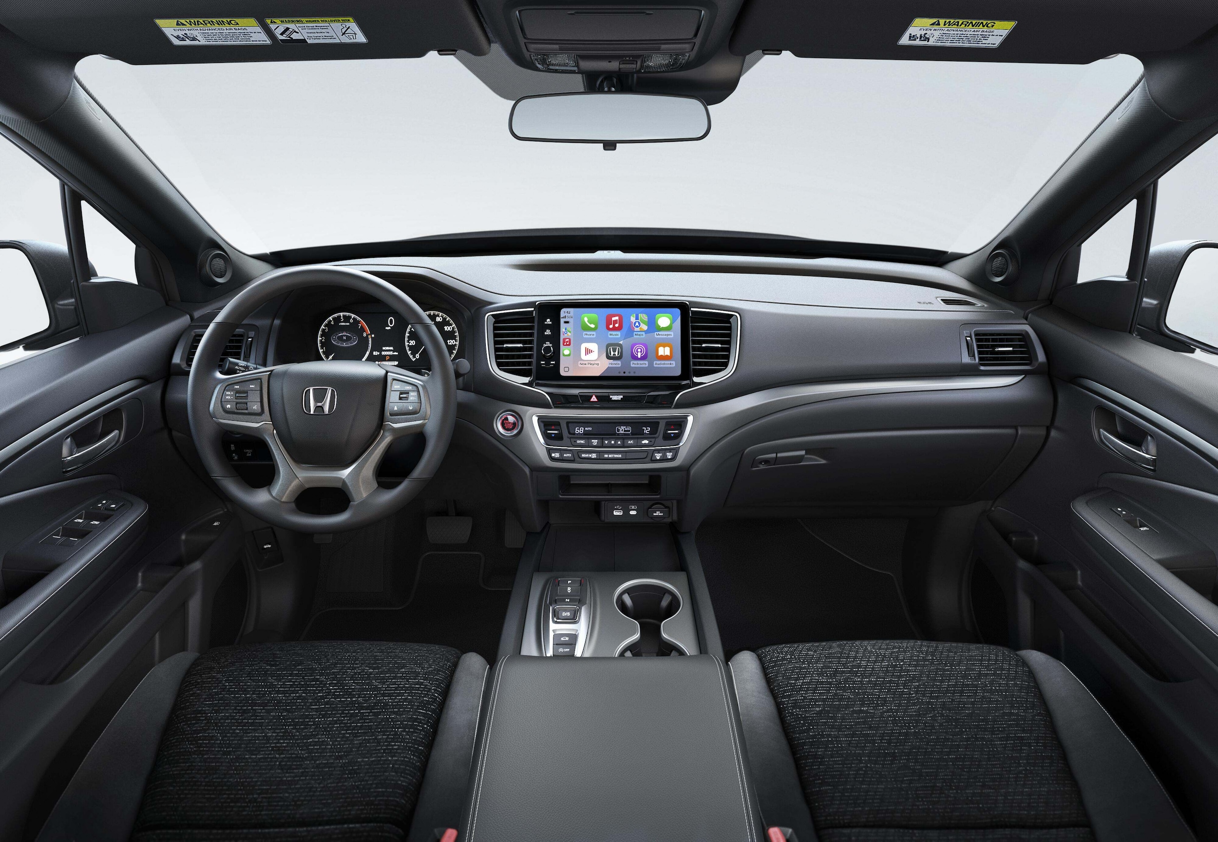 2026 Honda Ridgeline interior dashboard with 9-inch touchscreen