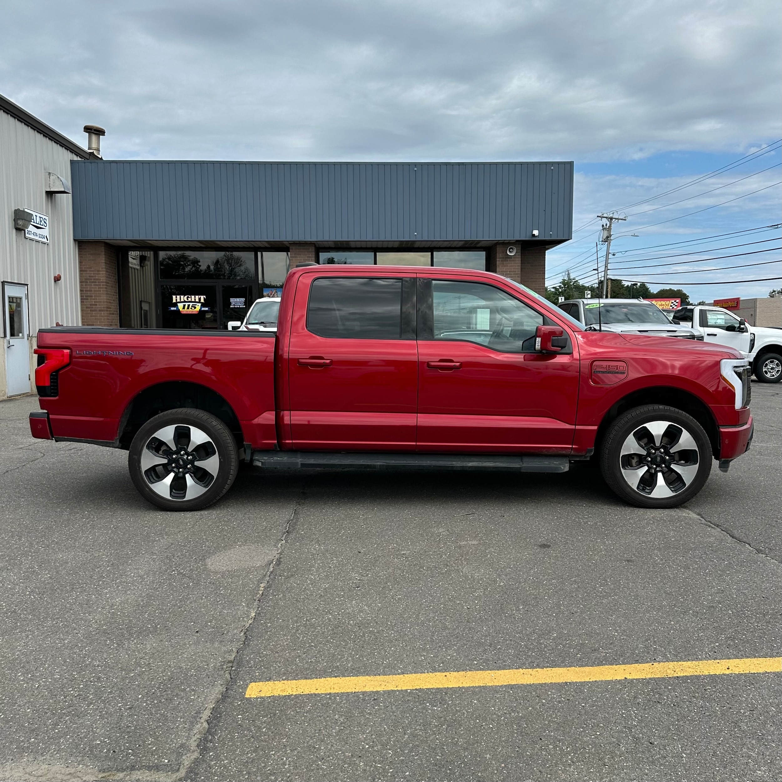 Used 2023 Ford F-150 Lightning Platinum with VIN 1FT6W1EV4PWG05553 for sale in Skowhegan, ME
