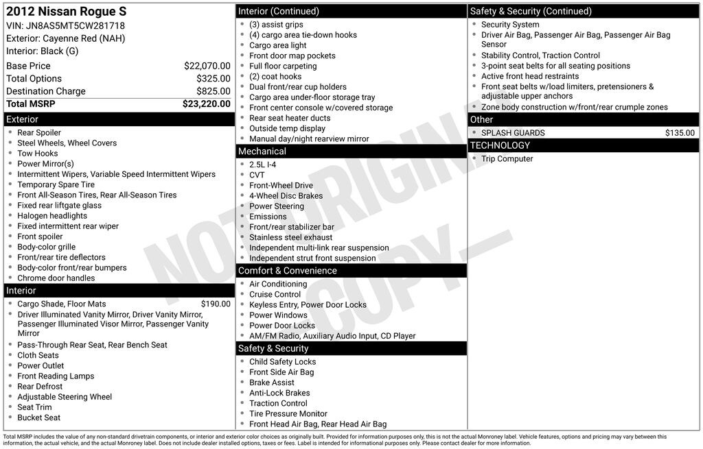 Used 2012 Nissan Rogue S SUV