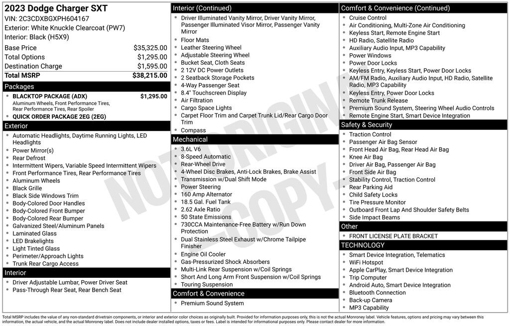 Used 2023 Dodge Charger SXT Sedan