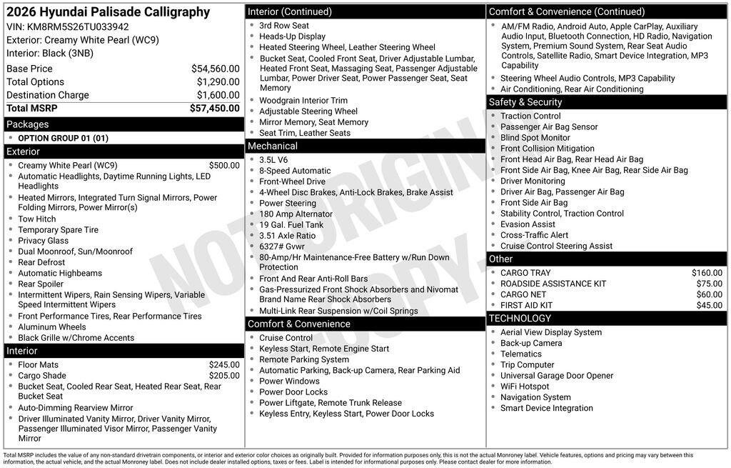 Certified 2026 Hyundai Palisade Calligraphy SUV