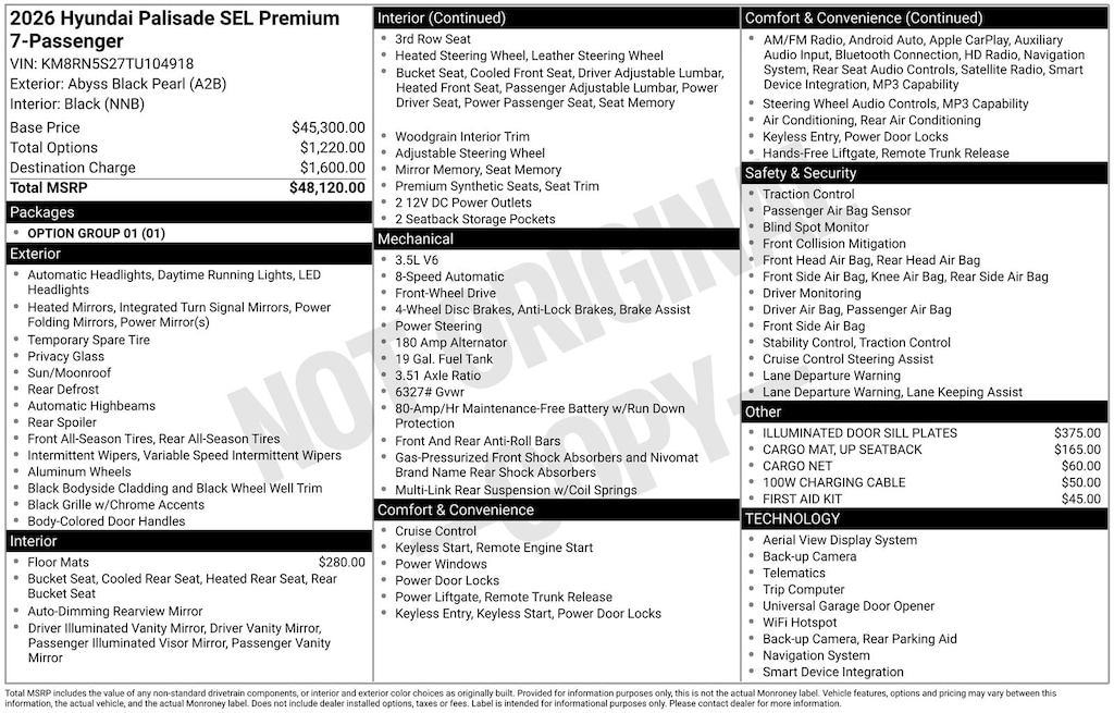 New 2026 Hyundai Palisade SEL Premium 7P SUV