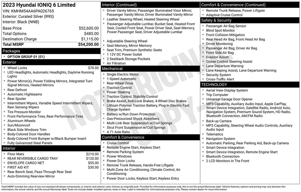 Certified 2023 Hyundai IONIQ 6 Limited Sedan