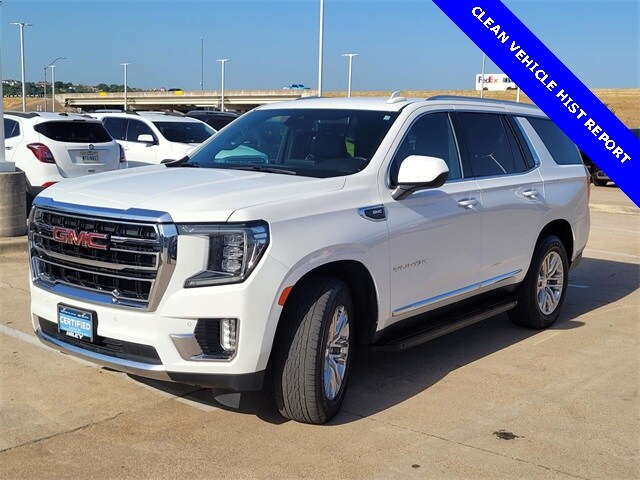 Certified 2023 GMC Yukon SLT with VIN 1GKS1BKD1PR261598 for sale in Arlington, TX