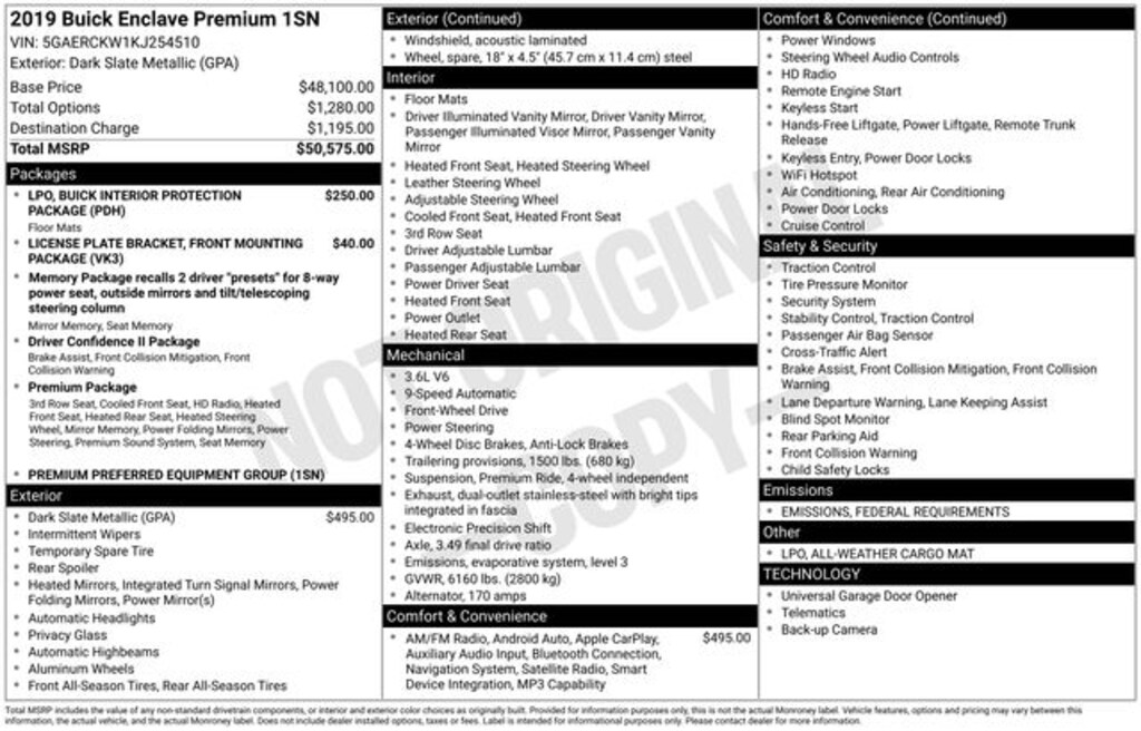 Used 2019 Buick Enclave Premium SUV