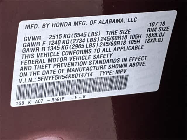 Thumbnail: 2019 Honda Pilot - 39