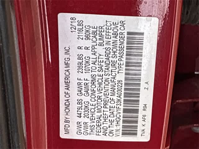 Thumbnail: 2019 Honda Accord - 37