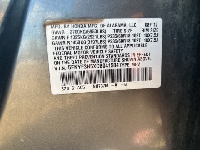 Thumbnail: 2012 Honda Pilot - 18