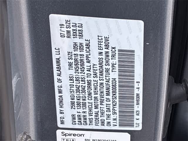 Thumbnail: 2019 Honda Ridgeline - 40