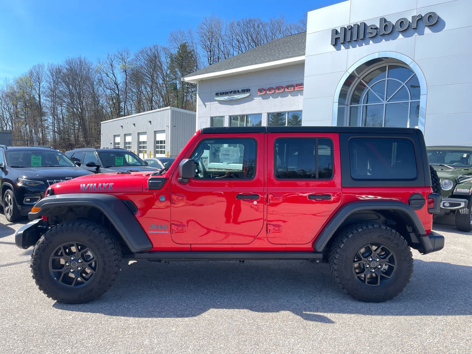 Used 2025 Jeep Wrangler 4xe Willys 4XE with VIN 1C4RJXN62SW584556 for sale in Hillsborough, NH
