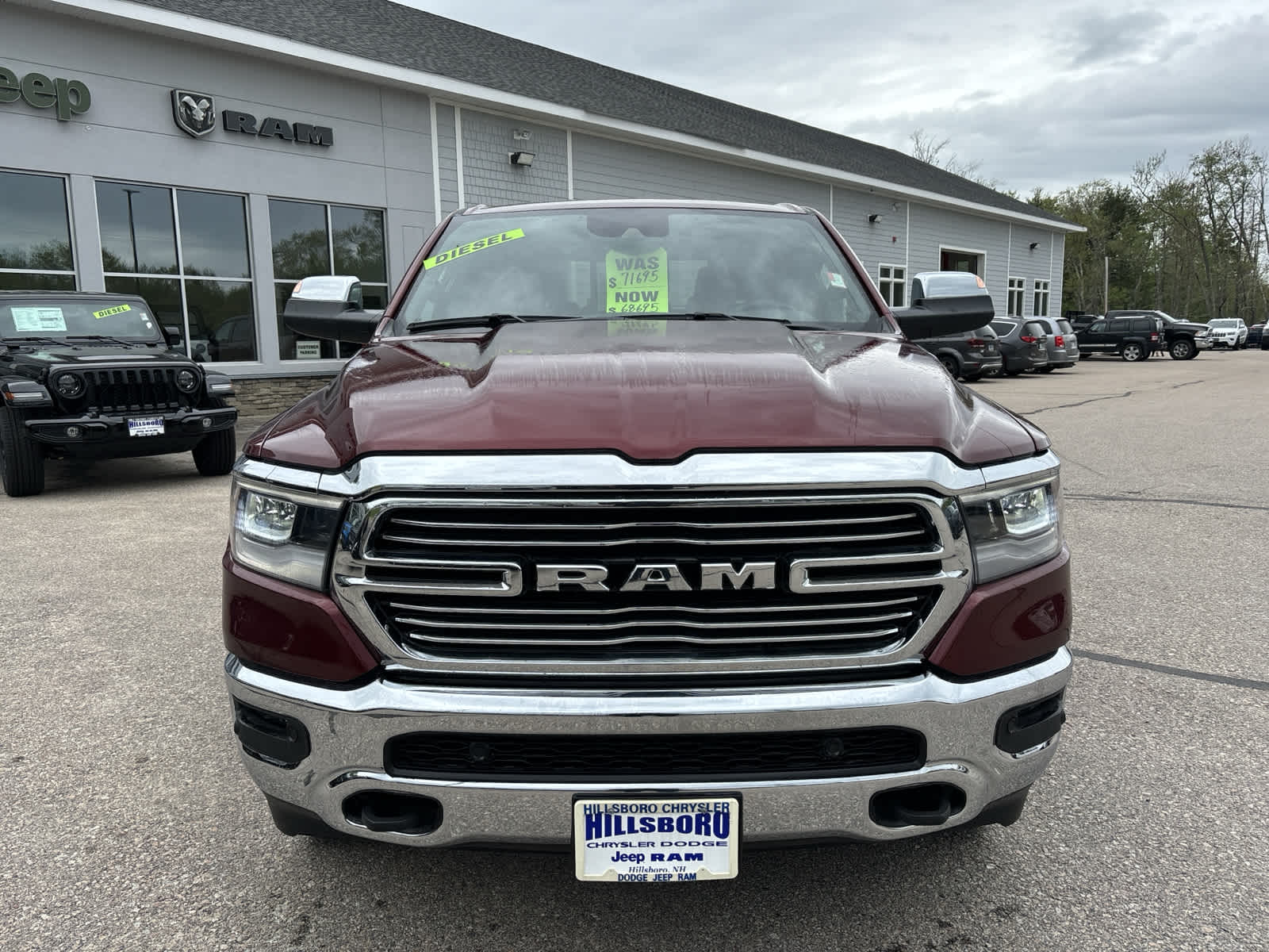 Used 2023 RAM Ram 1500 Pickup Laramie with VIN 1C6SRFJM4PN548199 for sale in Hillsboro, NH