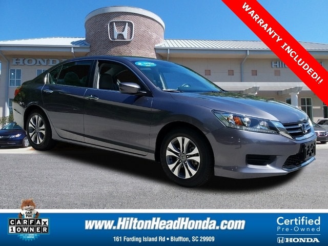 Certified 2015 Honda Accord LX with VIN 1HGCR2F39FA241916 for sale in Bluffton, SC