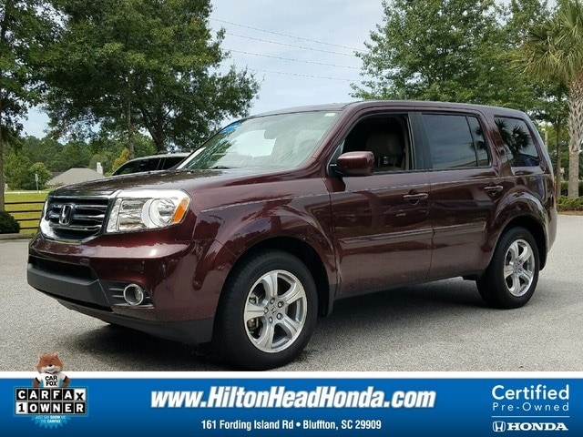 Certified 2015 Honda Pilot EX-L with VIN 5FNYF3H57FB027712 for sale in Bluffton, SC