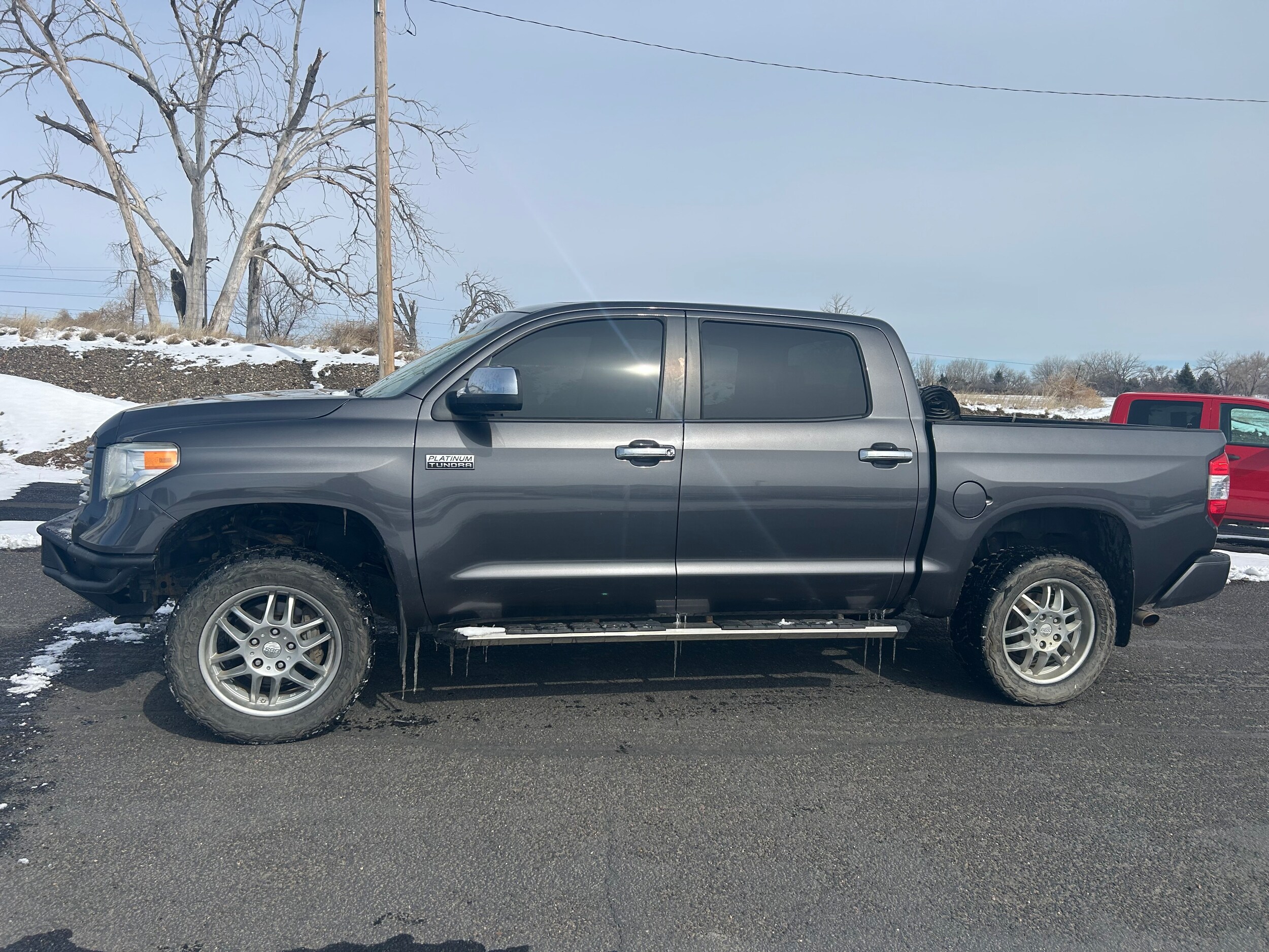 2015 Toyota Tundra 4WD Truck Platinum - Gray exterior view 3