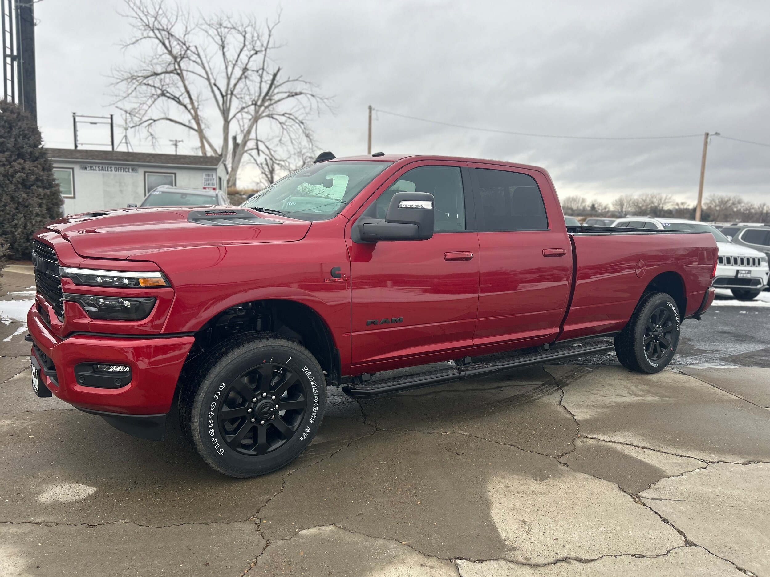2026 Ram 3500 LARAMIE CREW CAB 4X4 8' BOX - Molten Red Pearl-Coat  Paint exterior view 2