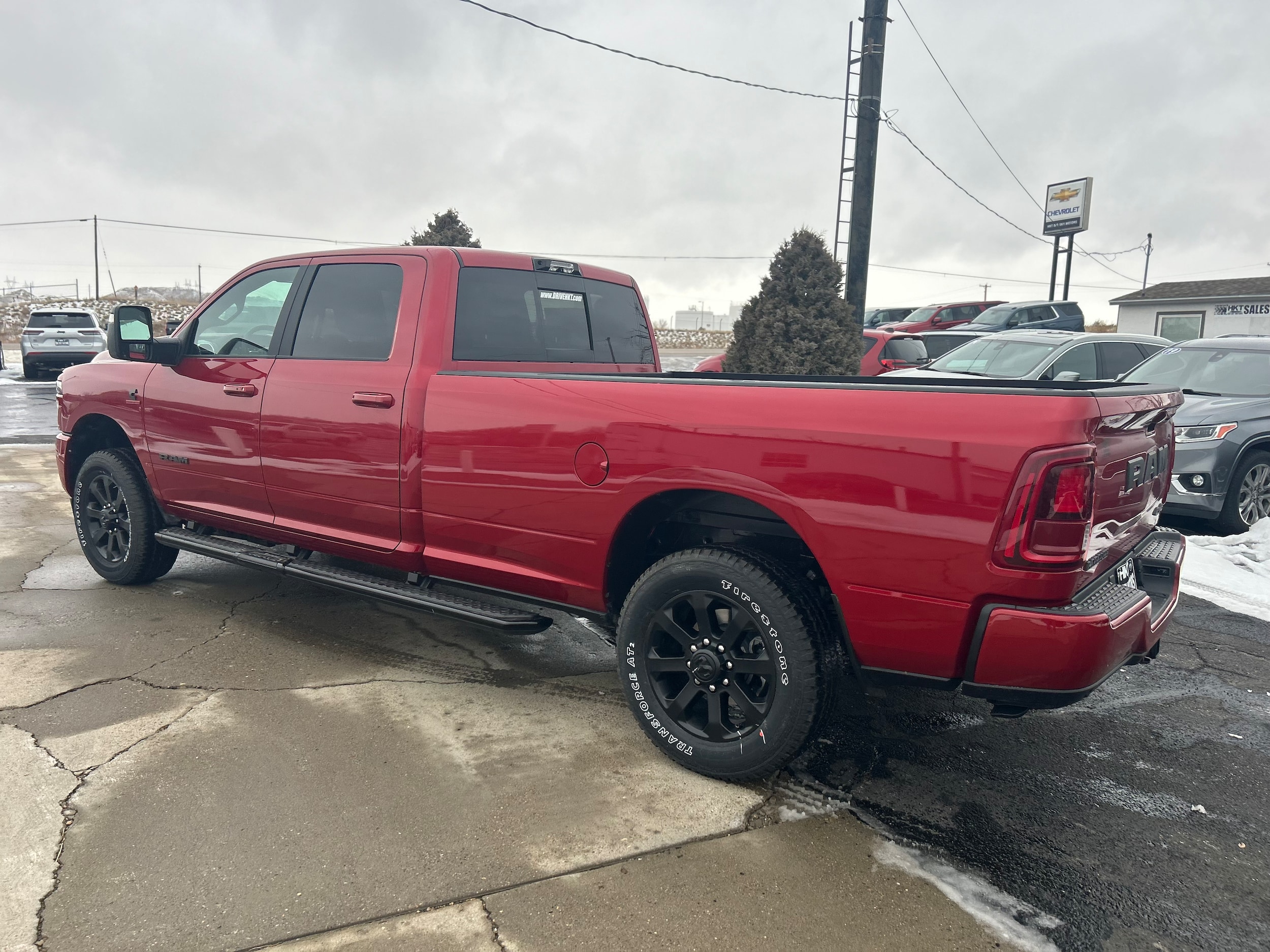 2026 Ram 3500 LARAMIE CREW CAB 4X4 8' BOX - Molten Red Pearl-Coat  Paint exterior view 4