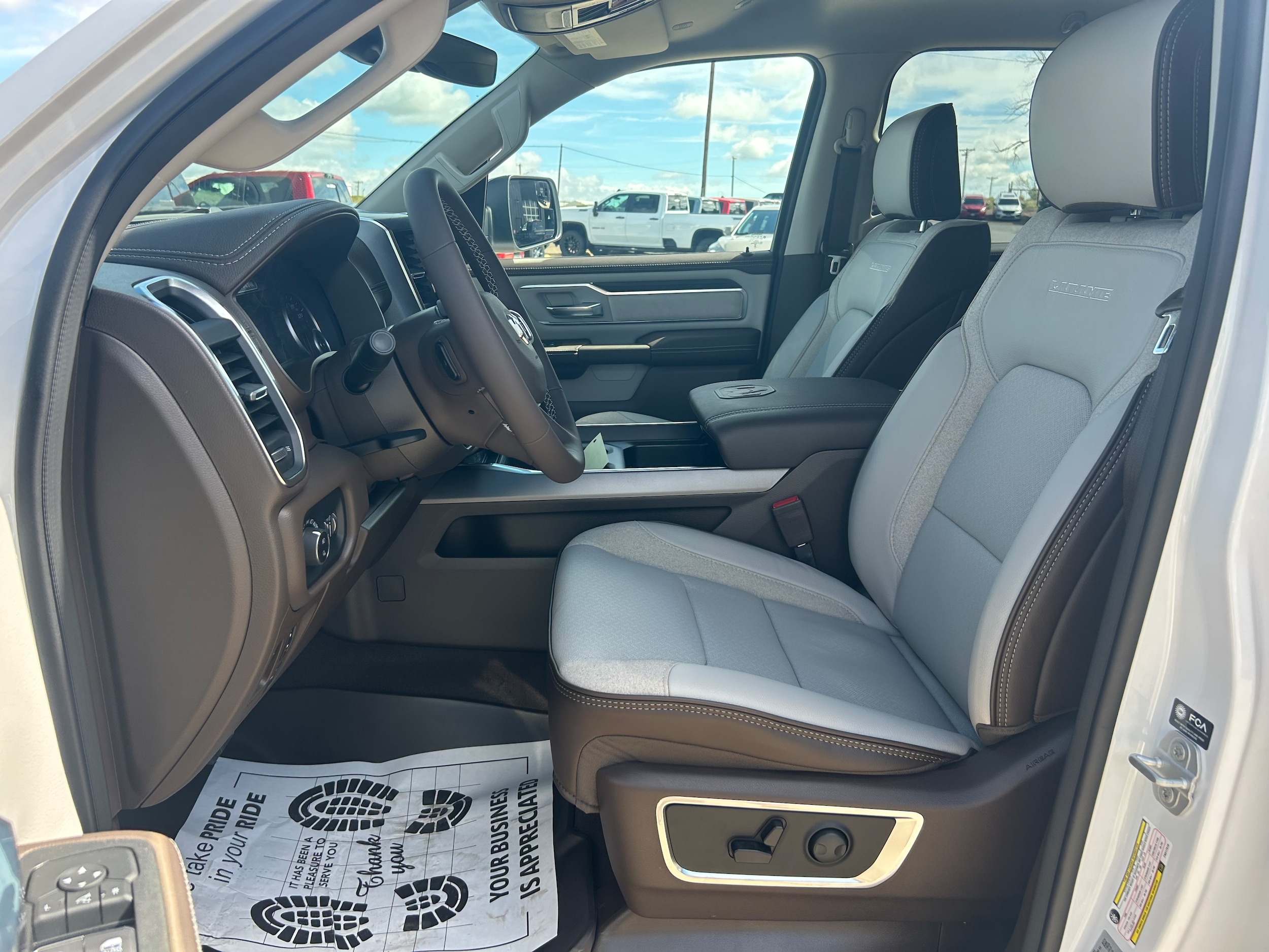 2026 Ram 1500 LARAMIE CREW CAB 4X4 5'7 BOX - Ivory White Tri-Coat Pearl-Coat  Paint exterior view 6